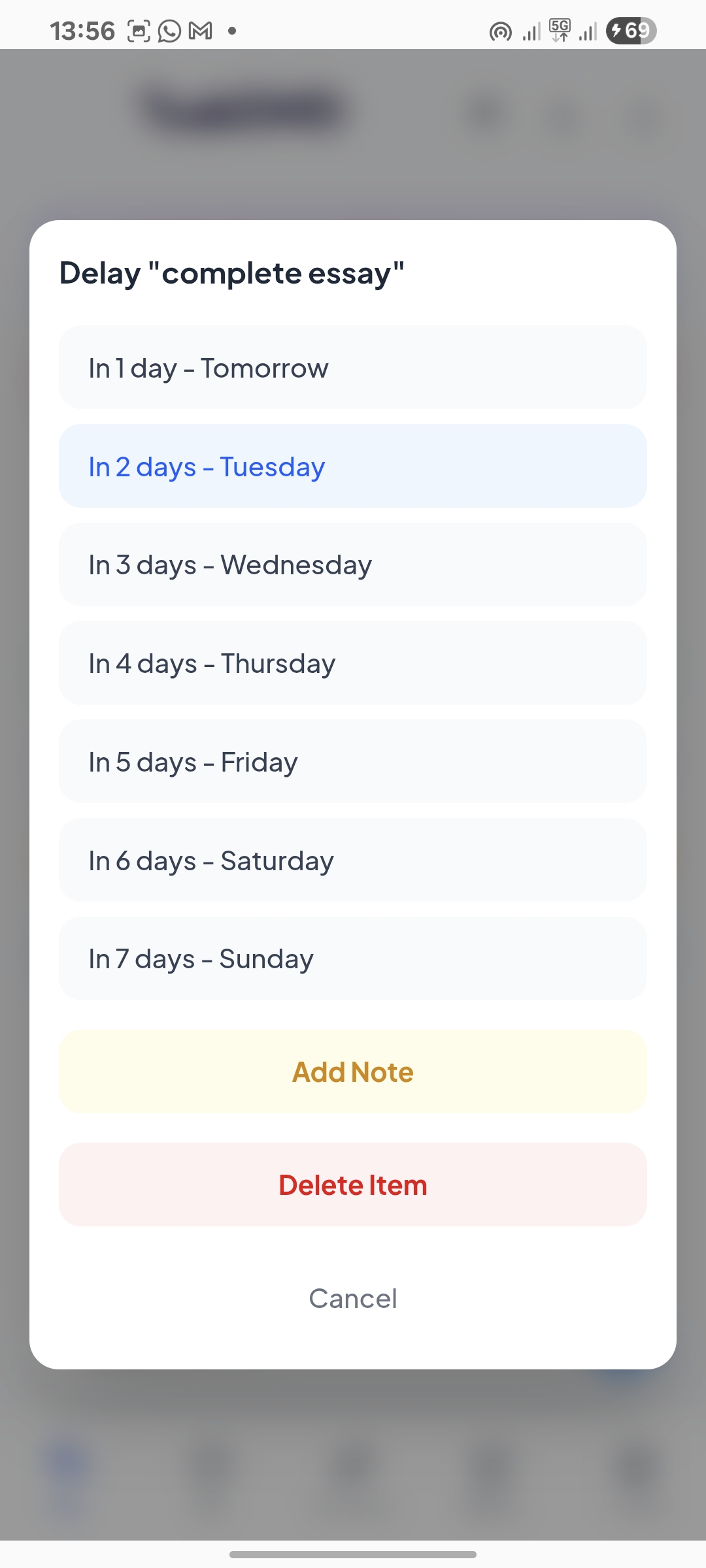 Quick Snooze Options